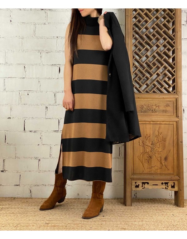 vestido largo rayas