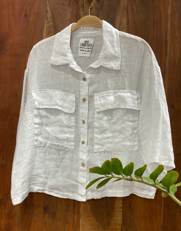 camisa lino oversize